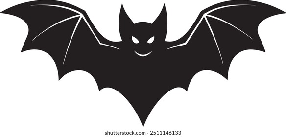 Halloween bat silhouette vector isolated on white background