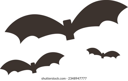 Halloween Bat Silhouettes Vector Illustration