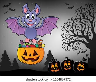 Halloween bat theme image 7 - eps10 vector illustration.