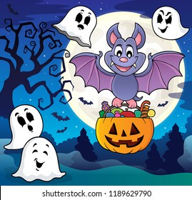 Halloween bat theme image 8 - eps10 vector illustration.