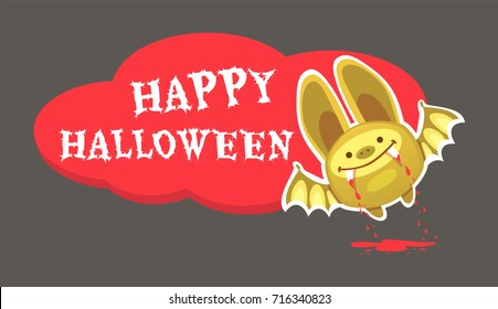 Halloween Bat Vector background illustration. 