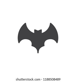 Halloween bat vector icon. filled flat sign for mobile concept and web design. Flying bat simple solid icon. Symbol, logo illustration. Pixel perfect vector graphics