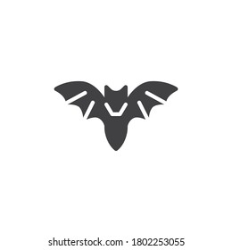 Halloween bat vector icon. filled flat sign for mobile concept and web design. Flying bat glyph icon. Symbol, logo illustration. Vector graphics