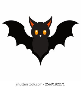 Halloween with a bat , bat vector, icon vector on white background.