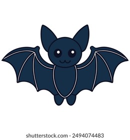 "Halloween Bat Vector Illustration - Spooky Icon for Halloween Designs"
