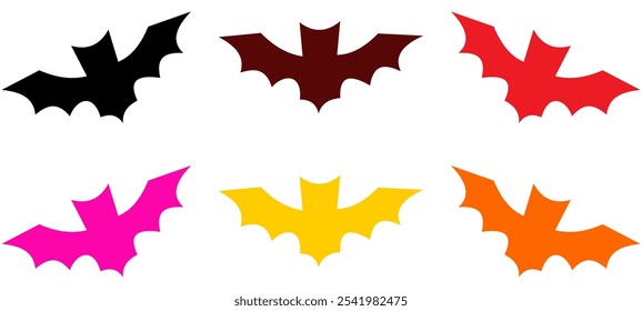 Halloween bat White background Vector illustration