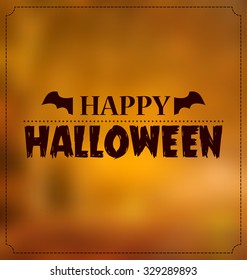 Halloween Bat Wings Symbol and Typographic Vector Design