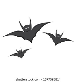 Halloween bats clip art design vector illustration image