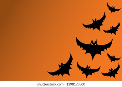 Halloween bats. Halloween concept with copy space for your text.