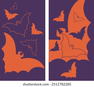 The Halloween bats for the festival. Suitable for wallpaper, wall art, phone case design or many more. Halloween concept. Phone wallpaper. phone screen, iphone screen.