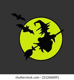 Halloween murciélagos diseño de vectores de estilo plano aislado en fondo negro