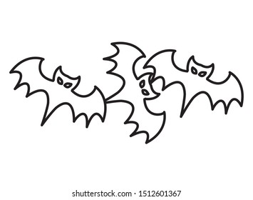 halloween bats flying animals icon vector illustration design