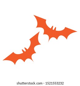 halloween bats flying animals icons vector illustration design