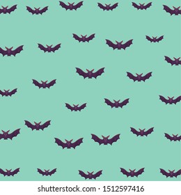 halloween bats flying animals pattern vector illustration design