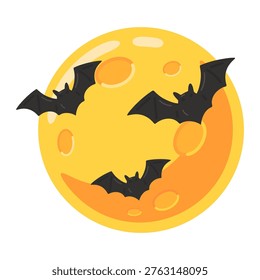 Halloween Bats Flying Before
