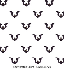 halloween bats flying pattern background vector illustration design