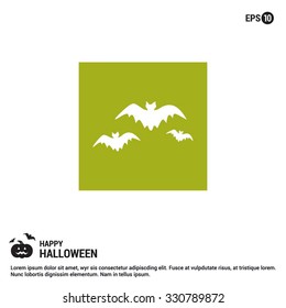 Halloween Bats icon. Halloween Flat elements collection.  simple minimal, flat, solid, mono, monochrome, plain, contemporary style. Vector illustration web internet design elements