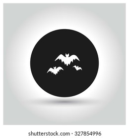Halloween Bats icon. Halloween pictogram elements collection.  simple minimal, flat, solid, mono, monochrome, plain, contemporary style. Vector illustration web internet design elements