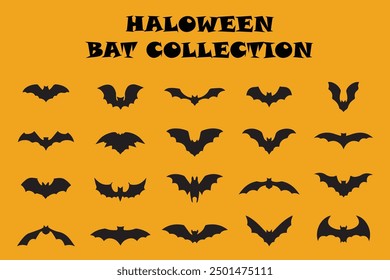 Halloween bats  icon vector set