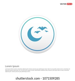 Halloween Bats with Moon icon Hexa White Background icon template Halloween Bats with Moon icon Hexa White Background icon template