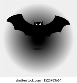 Halloween bats on black and white background