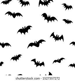 Halloween bats seamless pattern. Texture background of bat vector illustrations.