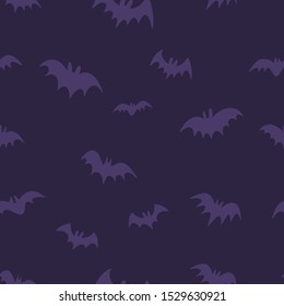 Halloween bats seamless pattern. Texture background of bat vector illustrations.