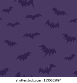Halloween bats seamless pattern. Texture background of bat vector illustrations.