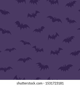 Halloween bats seamless pattern. Texture background of bat vector illustrations.