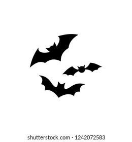 Halloween bats silhouette