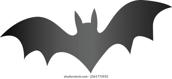 Halloween bats silhouette isolated on white background.