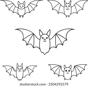 Halloween Bats silhouette vector illustration