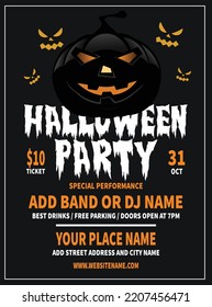 halloween best celebration party poster flyer social media post design