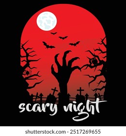 halloween best modern t-shirt design 2024