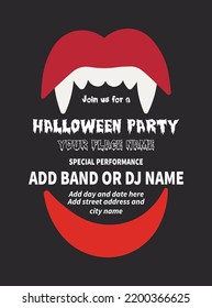 Halloween best party flyer poster or social media post design