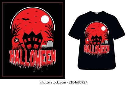 Halloween Best T-shirt design with Halloween vector