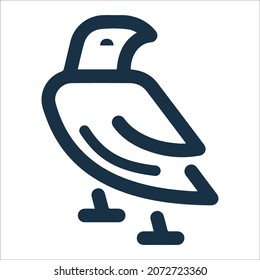 Halloween bird or horror icon