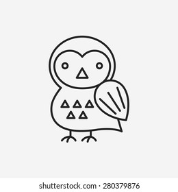halloween bird line icon