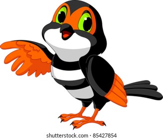 Halloween bird presenting