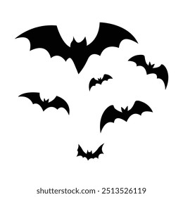 halloween black bat element,flock of flying bats,halloween bat silhouette