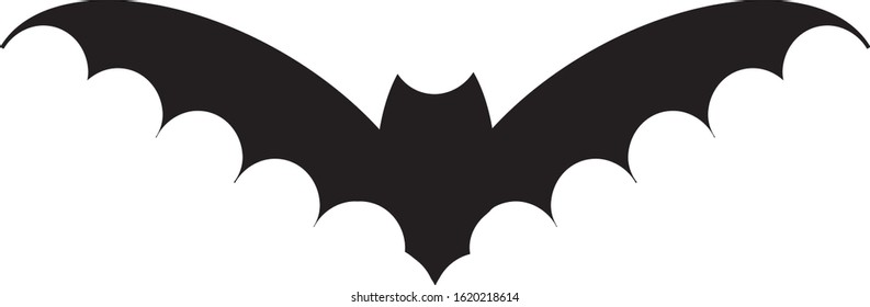 Halloween black bat icon template color editable. Flying Bats Halloween symbol vector sign isolated on white background. Simple logo vector illustration for graphic and web design.