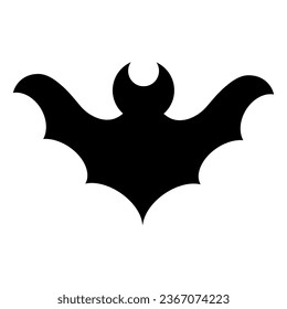 Halloween, black bat silhouette, vector illustration
