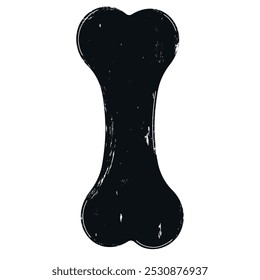 Halloween black bone with grunge texture for spooky decor Vector