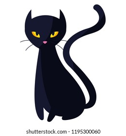 halloween black cat character