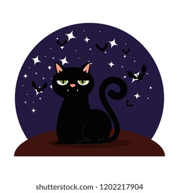 halloween black cat character