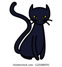 halloween black cat character