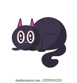 halloween black cat illustration isolated