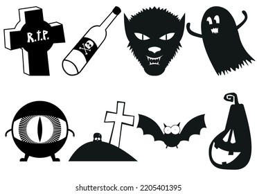 halloween black color stickers develi ghost and another carters