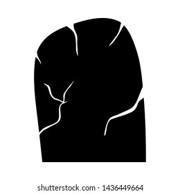 Halloween black grave elements. Vector illustration.