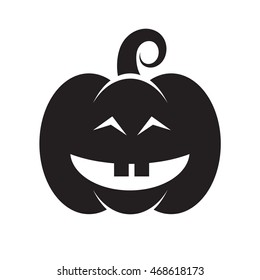 Halloween black pumpkin icon 